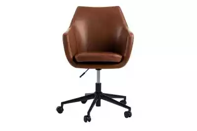 Fotel obrotowy ekoskóra brązowy NOLO Meble tapicerowane > Krzesła > Krzesła obrotowe