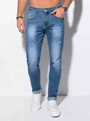 Spodnie męskie jeansowe 1141P - niebiesk 
