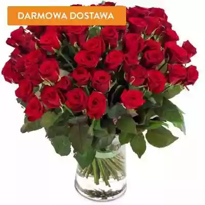 Bukiety Kwiatowe 50 Róż Czerwonych srednim