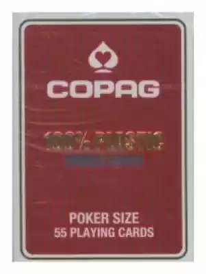 Talia kart do pokera marki Copag.Karty z powiększonymi indeksami,  pokryte plastikiem,  55 listków.