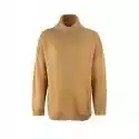 Le Contente Kobiety Golf Sweter Długi rękaw Luźne Dzianinowe Topy Zimowe Casual Oversized Pulew Żółty S
