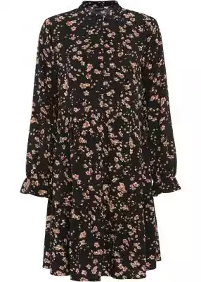 Sukienka koszulowa z nadrukiem Podobne : 286-5 SANDY Koszulowa rozkloszowana sukienka - BORDOWA - 9261