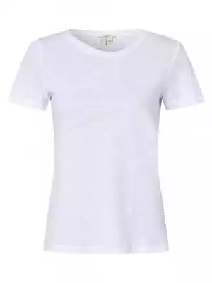 T-shirt z bawełny i lnu marki Esprit Casual ma prosty wzór i jest idealny na ciepłe dni.