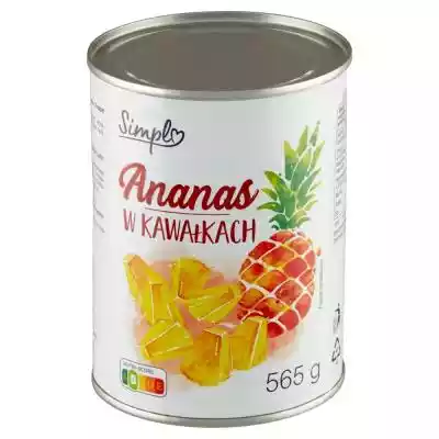 Simpl Ananas w kawałkach 565 g Podobne : Ananas BIO 1 szt. - 302261