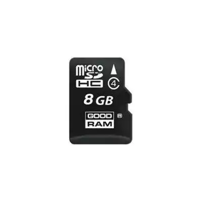 Karta pamięci GOODRAM M40A-0080R11 8GB Karta pamięci na podstawowe potrzeby Karta pamięci GOODRAM M40A-0080R11 oznaczona jest symbolem 4 klasy prędkości,  zapewniając minimalną szybkość transferu 4 MB/s. Adapter dołączony do karty (M40A) zwiększa jej funkcjonalność,  dzięki czemu możliwe j