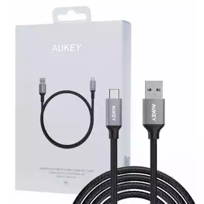 AUKEY CB-CD3 nylonowy kabel Quick Charge Podobne : AUKEY CB-AL01 Black OEM nylonowy kabel USB - Lightning | 2m | wtyki 90 stopni | certyfikat MFi - 387968
