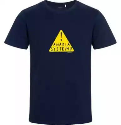 Męski t-shirt z napisem awaria systemu mezczyzna