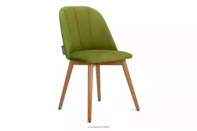 Krzesło skandynawskie welur zielone BAKERI