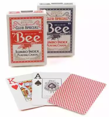 Karty Bee stworzone zostały przez United States Playing Cards Company z myślą o kasynach. Świadczy to o wybitnej jakości tej talii. Jedyna w swoim rodzaju opatentowana lniana struktura kart. Standardowa talia składająca się z 54 kart. Duży indeks na przeciwległych rogach karty. Dostępne w 