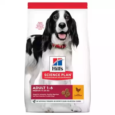 Dwupak Hill's - Adult 1–6 Medium, kurcza Podobne : HILL'S PD Canine Digestive Care i/d Low Fat - mokra karma dla psa - 8x360 g + Puszka Gratis! - 89118