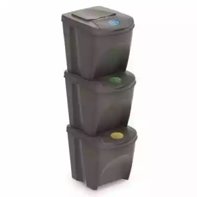 Kosz do segregacji śmieci Sortibox 25 l, Podobne : Banquet Komplet plastikowych pojemników do żywności, 5 szt., fioletowy - 296465