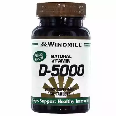 Windmill Health Vitamin D, 5000IU 60 tab Podobne : Health Labs Vitamin C natural, 120 kapsułek - 252662