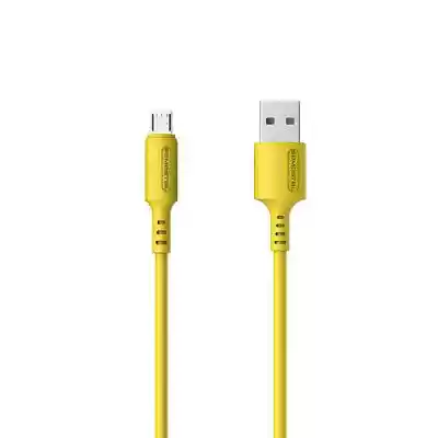 Kabel USB - micro USB o długości 1.2 m w kolorze żółtym. Umożliwia szybkie ładowanie telefonu Quick Charge 3.0 oraz komunikację z komputerem.