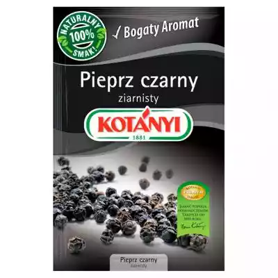 Kotányi - Pieprz czarny ziarnisty Produkty spożywcze, przekąski > Olej, oliwa, ocet, przyprawy > Sól, pieprz, przyprawy