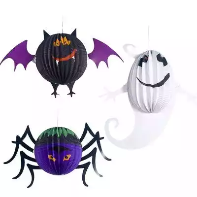 1. [Halloween Paper Lanterns] 3-częściowy zestaw - Halloween Design. Różne postacie Halloween naprawdę dają efekt nawiedzonego domu. Th...