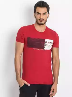 T-shirt T-shirt męski czerwony Podobne : T-shirt męski z ekologicznym nadrukiem T-CROSS - 26768