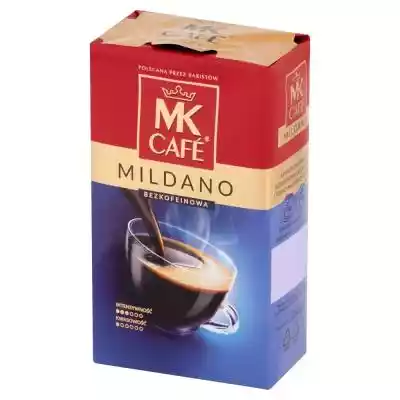         MK Café                Szlachetna kompozycja MK Cafe Mildano to suma wiedzy i doświadczeń najlepszych baristów.Kawa bezkofeinowa. Idealna dla wszystkich tych,  którzy chcą cieszyć się smakiem prawdziwej kawy o dowolnej porze dnia,  także wieczorem.W pełnym smaku MK Cafe Mildano,  b