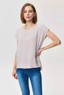 Gładka bluzka damska Podobne : Bluzka bez rękawów, z ażurowym haftem - 452165