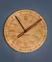 Dekoracyjny, drewniany zegar na ścianę - Classic 7 - Dąb Dąb