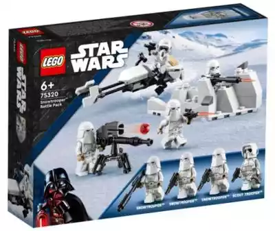 Lego Star Wars Zestaw bitewny ze szturmowcem śnieżnym 75320Zbuduj własną armię szturmowców śnieżnych z LEGO® Star Wars i przygotuj się do bitwy na planecie Hoth! Wyposaż szturmowców w działo blasterowe,  karabin blasterowy i pistolet blasterowy. Zbuduj śnieżny okop i strzel z ciężkiego bla