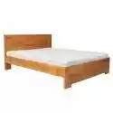 Łóżko LUND EKODOM drewniane : Rozmiar - 160x200, Kolor wybarwienia - Orzech, Szuflada - Brak