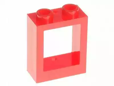 Lego Okno rama 1x2x2 60592 czerwona 2 szt.