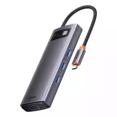 Baseus Metal Gleam 6w1 | Adapter HUB USB Podobne : Baseus Metal Gleam 7w1 | Adapter HUB USB-C do 3x USB3.0, VGA, HDMI 4K, RJ45 100W PD 
 -                                    uniwersalny - 8279