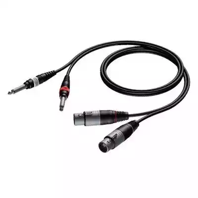 PROCAB Kabel 2x XLR żeński - 2x 6.3 mm z RTV/Akcesoria RTV/Kable audio