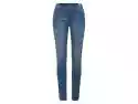 esmara Jeansy damskie z bawełną, super skinny fit (44, Średni wzrost, Niebieski)