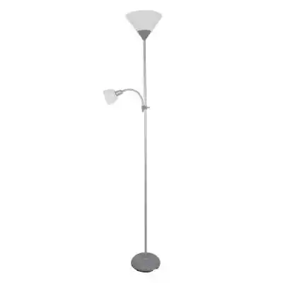 PLATINET - Lampa podłogowa stojąca szara Podobne : PLATINET - Lampa podłogowa stojąca szara 2w1 LED, E27 + E14   - 65266