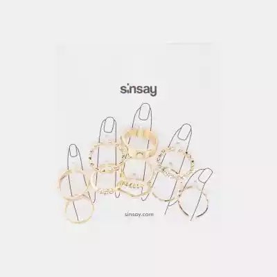 Sinsay - Pierścionki 10 pack - Złoty