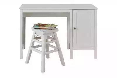 Eleganckie biurko z półkami białe FARGE