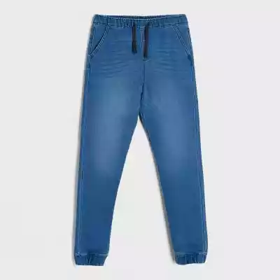 Sinsay - Jeansy jogger - Niebieski Podobne : Sinsay - Jeansy wide leg high waist - Pomarańczowy - 141208