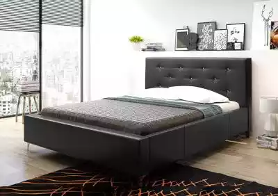 Łóżko z kryształkami 160x200 - AGNES - k Meble > Łóżka > Łóżka tapicerowane