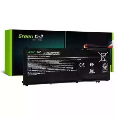 Bateria do notebooka Green CellAC14A8L AC54Bateria Green Cell to wysokiej jakości model przeznaczony do laptopa Acer Aspire Nitro V15 VN7-571G VN7-572G VN7-591G VN7-592G i V17 VN7-791G VN7-792G. Akumulator jest wyposażony w wytrzymałe i wydajne ogniwa Green Cell,  co gwarantuje niezawodnoś