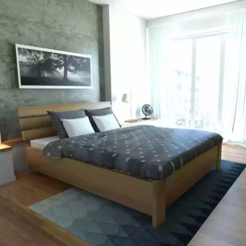Łóżko HALDEN PLUS EKODOM drewniane : Rozmiar - 140x200, Kolor wybarwienia - Ciemny Orzech EKODOM ceny i opinie