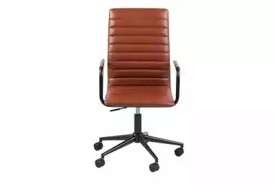 Krzesło biurowe obrotowe brązowe NESCO Podobne : Żółte krzesło obrotowe MOTUS - 161999