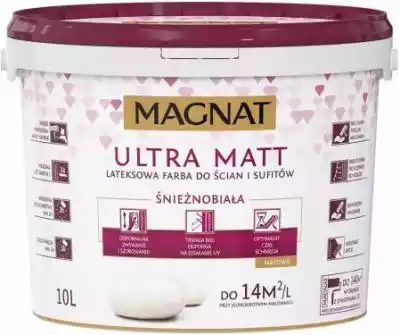Magnat Ultra Matt Biały Lateksowy 10L Podobne : Lirene City Matt Podkład matujący beżowy 207 30 ml - 845883