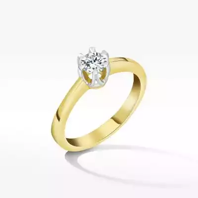Pierścionek zaręczynowy z brylantem Podobne : Złoty pierścionek zaręczynowy Say Yes grawer r. 14 - 366647