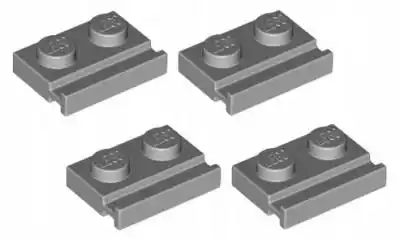 Lego płytka z krawędzią 1x2 j.szara 4 sz Podobne : Lego 32028 Niebieski 1x2 z krawędzią Nowy 1szt - 3111301