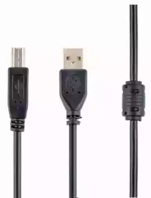Kabel USB wyposażony we wtyk USB 2.0 typu A oraz USB typu B. Długość wynosi 4.5 m. Rdzeń ferrytowy.