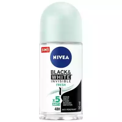         NIVEA Black&White Invisible Fresh Antyperspirant to produkt,  który zapewni Ci skuteczną i niezawodną ochronę przed poceniem się,  bez ryzyka pobrudzenia Twoich ulubionych ubrań. Zapewnia ochronę 5w1 i chroni przed nieprzyjemnym zapachem,  poceniem,  żółtymi plamami,  białymi ślada
