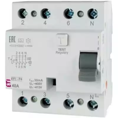 Wyłącznik różnicowoprądowy ETI Polam EFI Podobne : Rozłącznik izolacyjny ETI-Polam 002423314 3P 63A SV - 885524