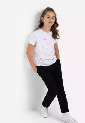Dziewczęca koszulka z wydłużonym tyłem T Podobne : Koszulka dziewczęca z bawełny organicznej L-BOHO JUNIOR - 27286