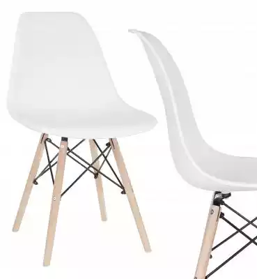 4 x Krzesło skandynawskie Dsw Nowoczesne Podobne : Skandynawskie krzesło na drewnianym stelażu ekoskóra szare TRIGO - 160696
