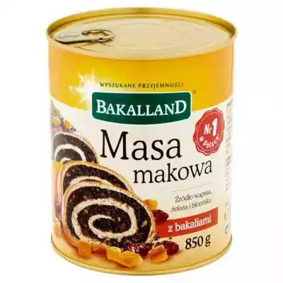 Bakalland - Masa makowa z bakaliami Podobne : Bakalland Kajmak masa krówkowa o smaku tradycyjnym 460 g - 868963