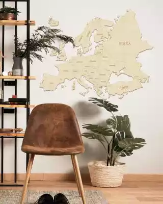 Drewniana Mapa Europy 150x120cm Naturaln Podobne : Półka drewniana z taśmą Unique Ib Laursen, 70 cm - 31616