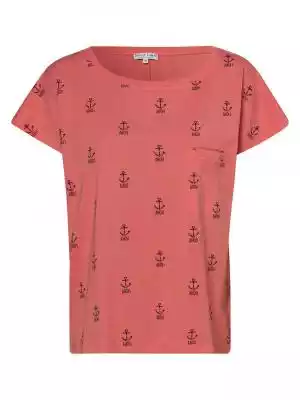 T-shirt marki Marie Lund ma wzór na całej powierzchni,  który nadaje casualowej stylizacji marynarski charakter.