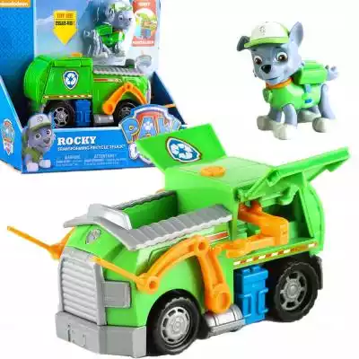 psi patrol transformująca śmieciarka figurka Rocky