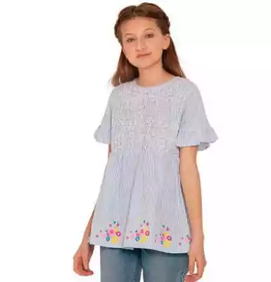 Bluzka koszulowa z krótkim rękawem dla d dla dziewczynki/Koszule/z krótkim rękawem